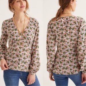 Boden Viola Romantic Bloom Blouse Top Floral Print - size 6 - NWT!